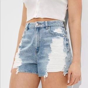 American Eagle Curvy Denim Mom Shorts
